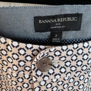 Banana Republic Black and Cream Ankle Pants